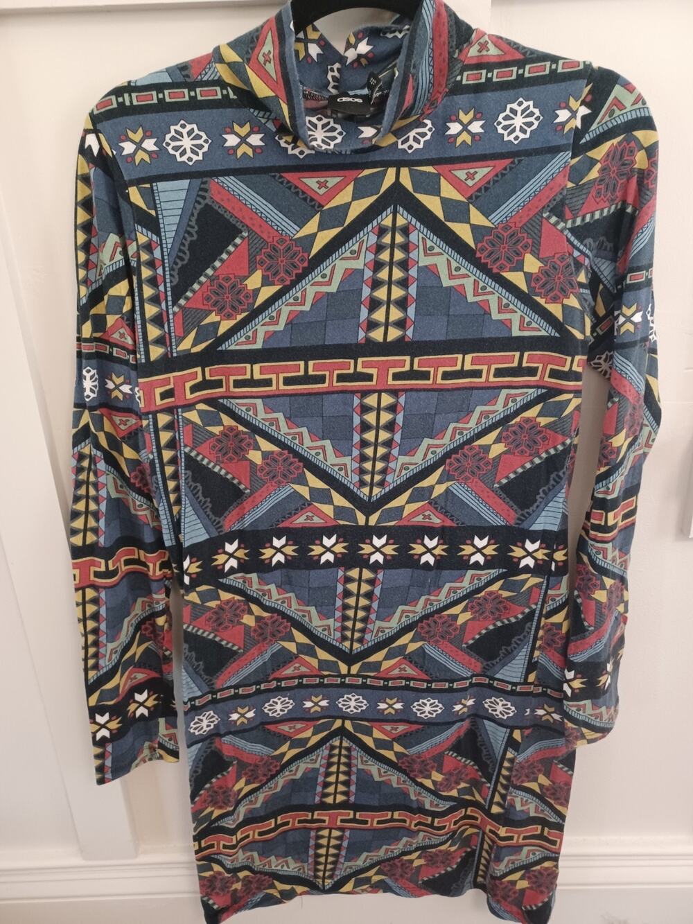 ASOS Design Mini Dress Womens 12 Nordic Design. Dress Long Sleeves
